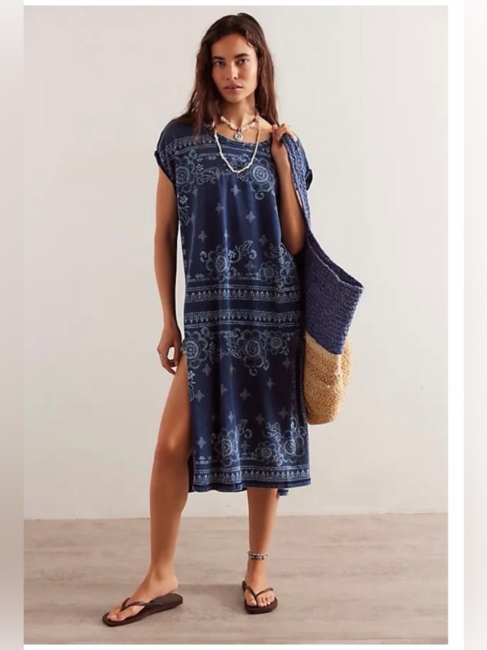 Free People We The Free Indie Maxi Tee In Indigo XS